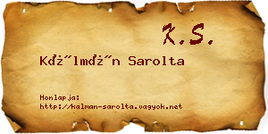 Kálmán Sarolta névjegykártya