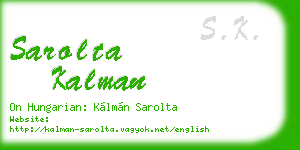 sarolta kalman business card
